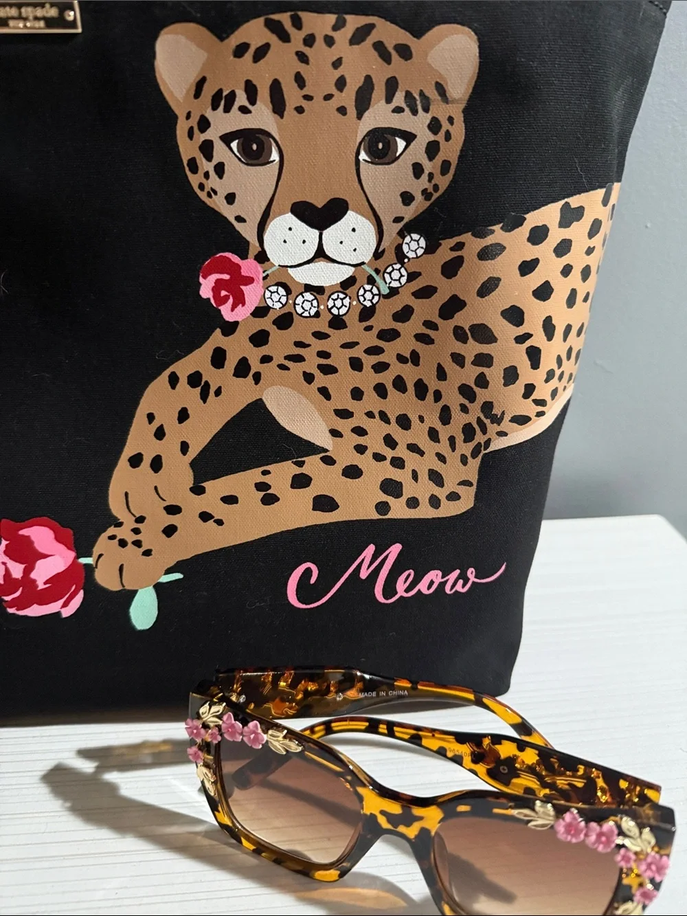 Kate Spade Run Wild Lounging Cheetah tote, wallet, charm. UB charm and anthro SG - Picture 2 of 16